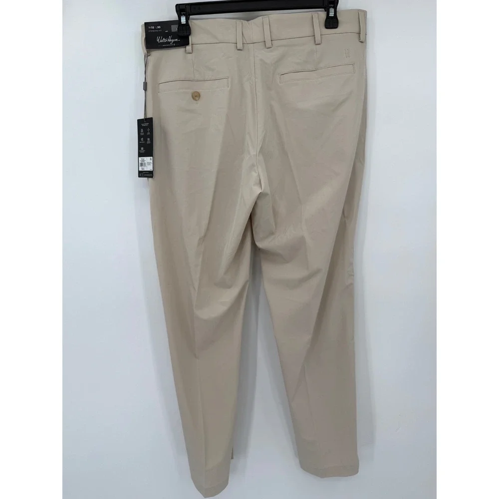 Walter Hagen Golf Pants Men 32x30 Khaki Performance 11 Standard 4-Way Stretch